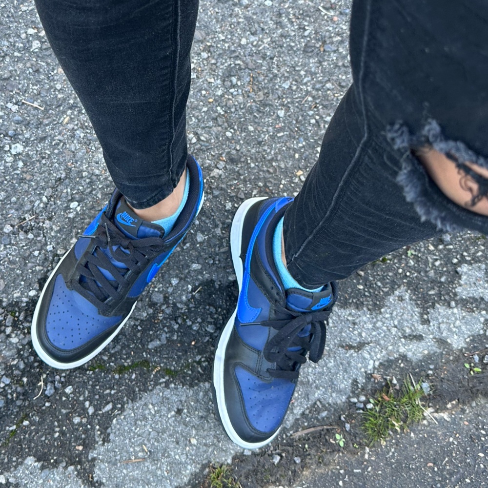 Nike Dunk Low in Midnight Navy and Royal Black